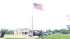 80' x 12'' x .375" 4-piece tapered aluminum commercial flagpole. External rope windloading is 144 MPH unflagged.