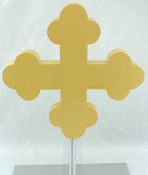 Outdoor Botonee Cross. 12" height with 5/8" threaded rod.