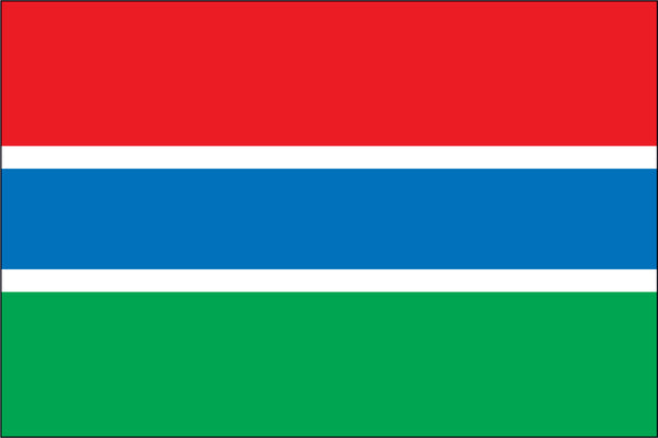 Gambia Miniature Flag 4" x 6"