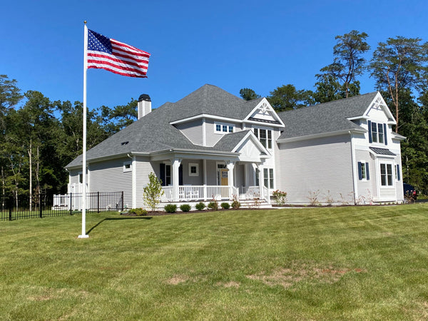 White Fiberglass Flagpole 