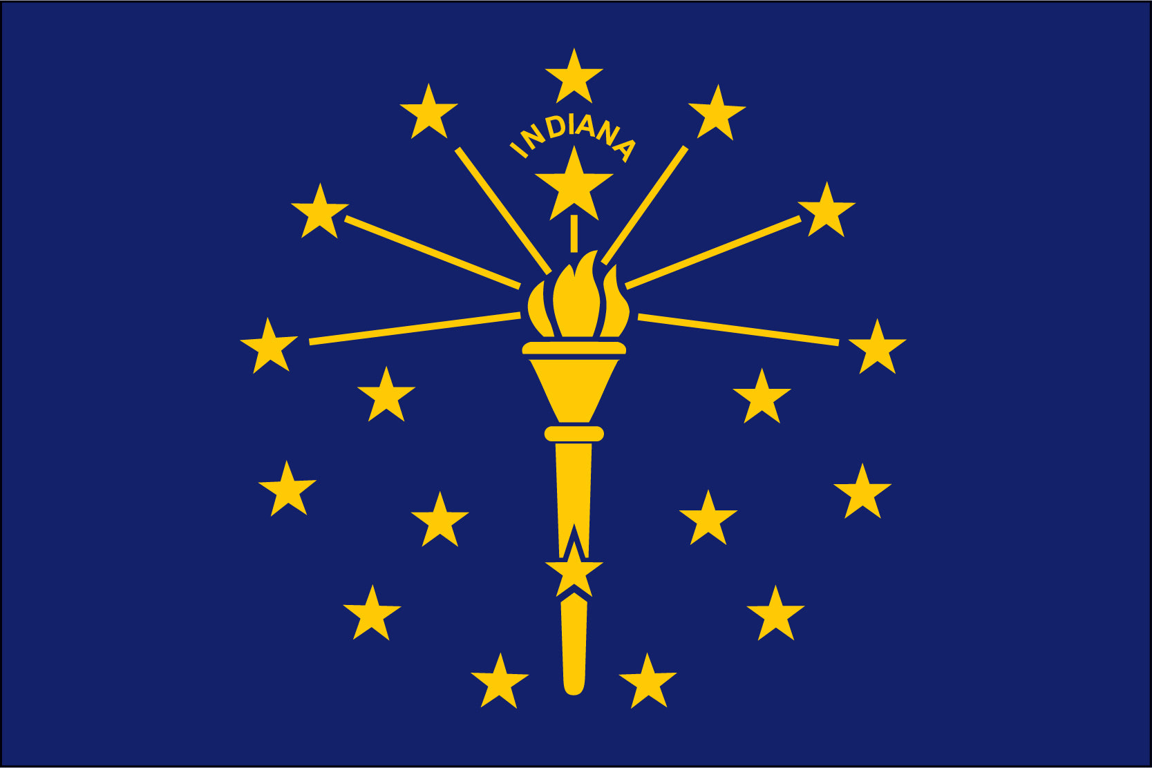 indiana state flag, flag of indiana