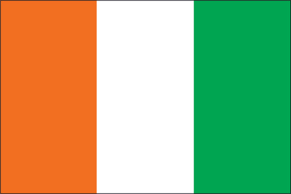 Ivory Coast Miniature Flag 4" x 6"