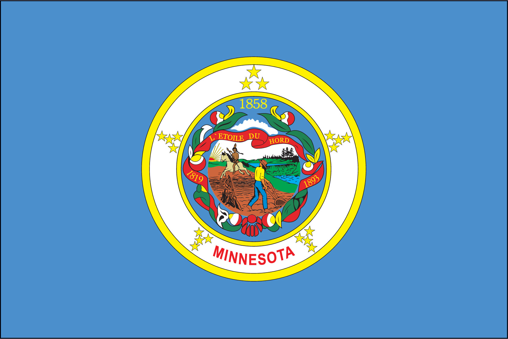 minnesota state flag, flag of minnesota