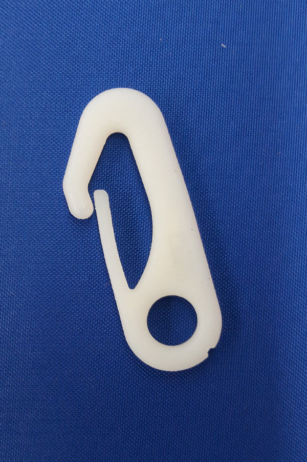 Non-swivel White Nylon 5/8" snaphook