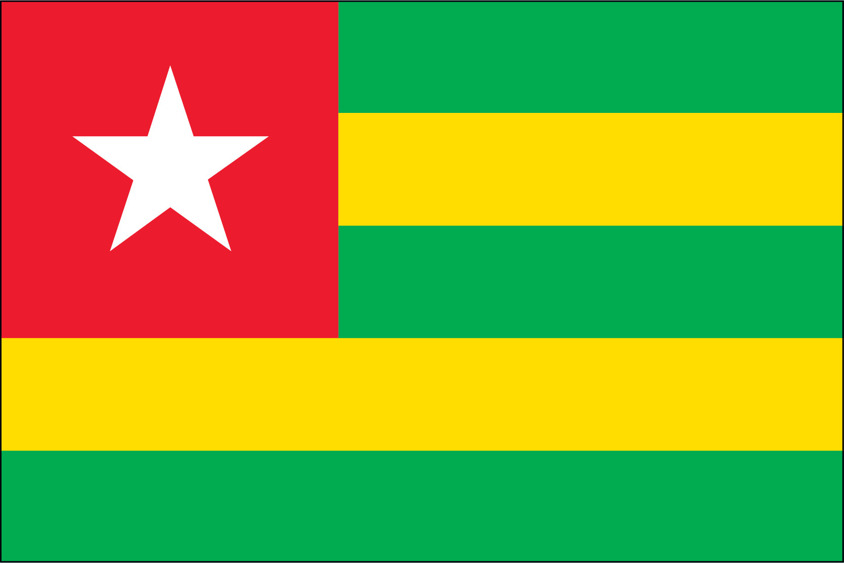 Togo Miniature Flag 4