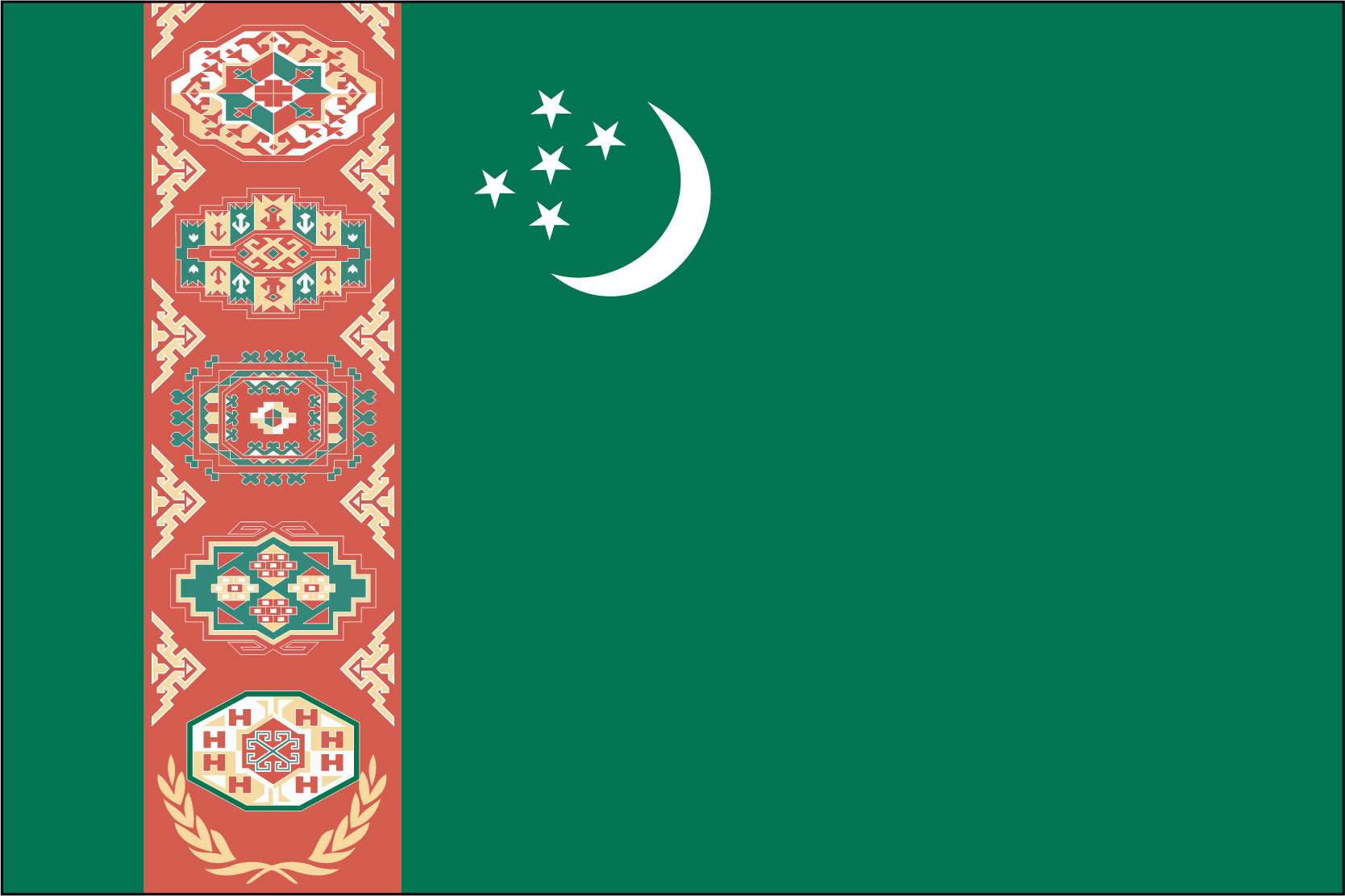 Turkmenistan Flag