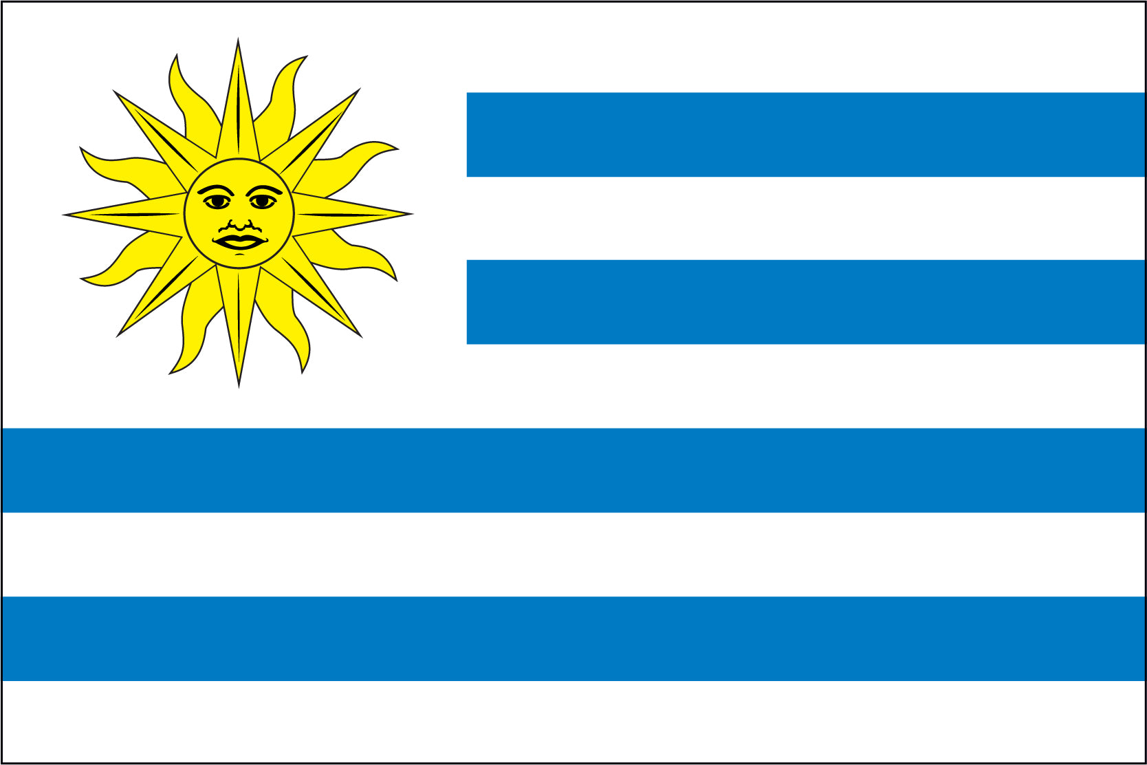 Uruguay Miniature Flag 4