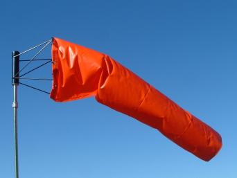 18" x 5' Orange FAA Windsock