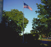 One-Piece Tapered Aluminum Commercial Flagpole – 25' x 5'' x .125'' – Windloading at 136 MPH unflagged.